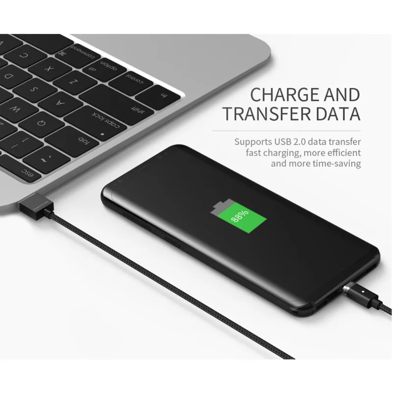 Wsken USB Магнитный зарядный кабель для iPhone xs x 8 7 6 магнитное зарядное устройство Micro