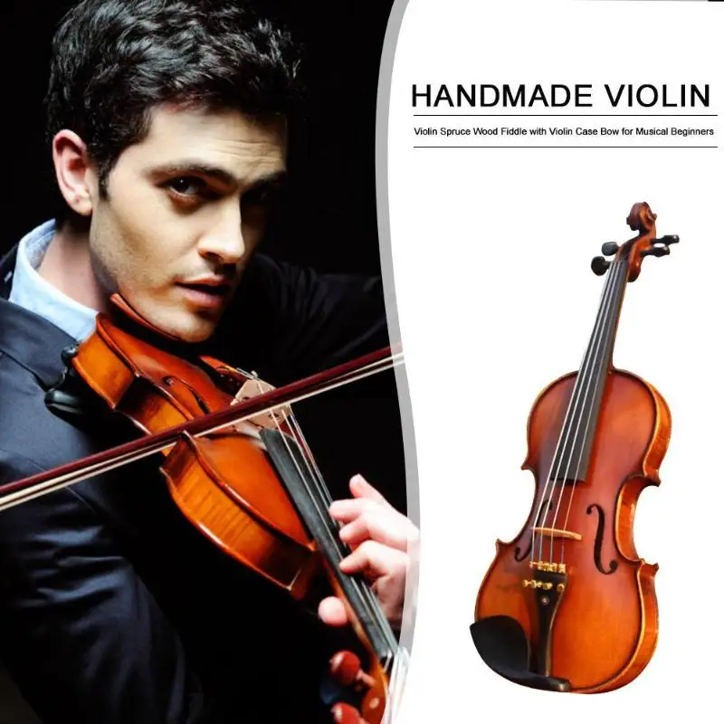 Ручной работы античная матовая скрипка древесина хвойного дерева ели с чехлом