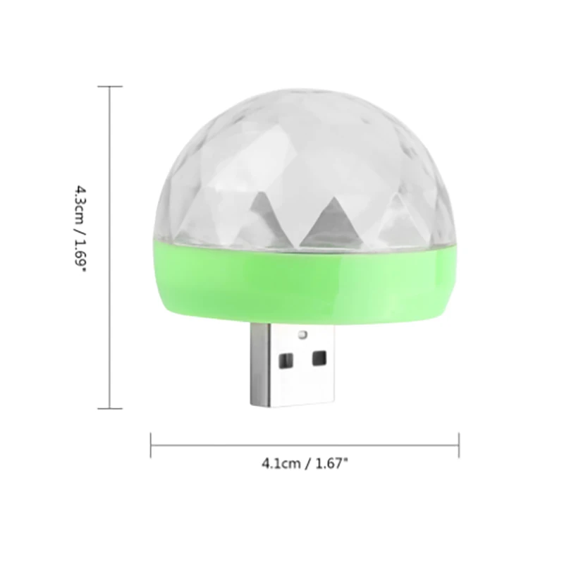 Минисветильник USB прожектор для дискотеки светодиодный RGB музыки сценическое