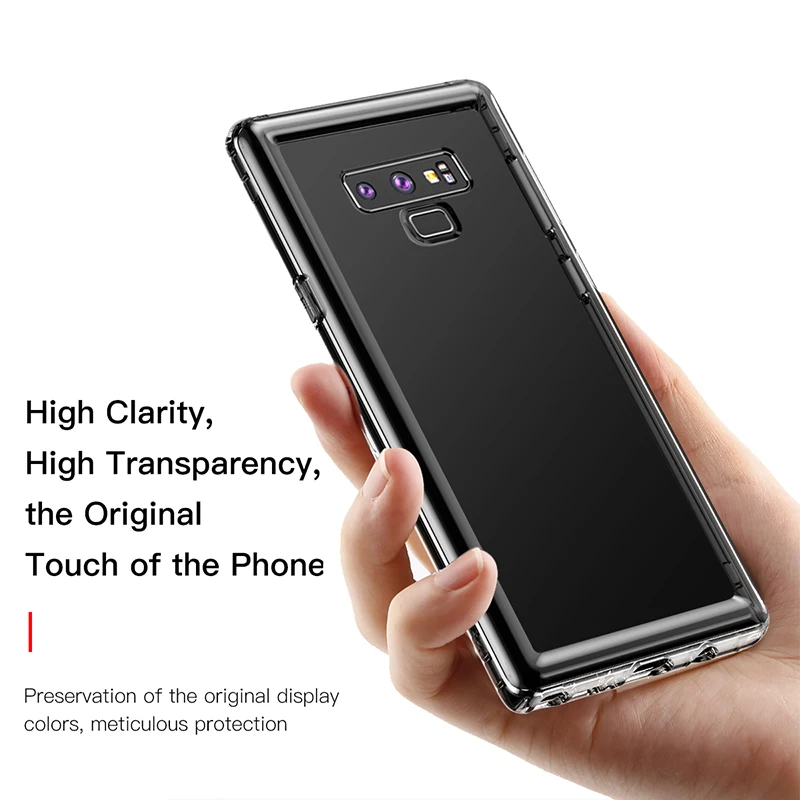 Прозрачный чехол для samsung Galaxy Note 9 Мягкий ТПУ ультра тонкий задняя крышка Coque