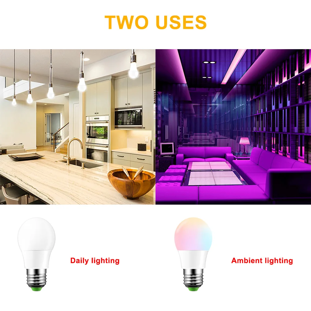 Светодиодная RGB лампа E27 5 Вт 85-265 в 220 В 110 | Лампы и освещение