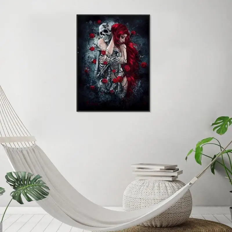 5D DIY полный дрель Алмазная картина красота Череп Вышивка крестиком набор | Дом и