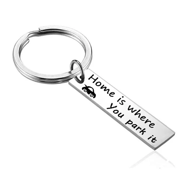 Дом из нержавеющей стали где вы паркуете брелок счастливый Кемпер подарок Campervan