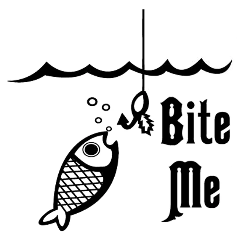 16 2 см * 15 8 Bite Me рыбалка рыболовный крючок автомобильный Стайлинг автомобиля