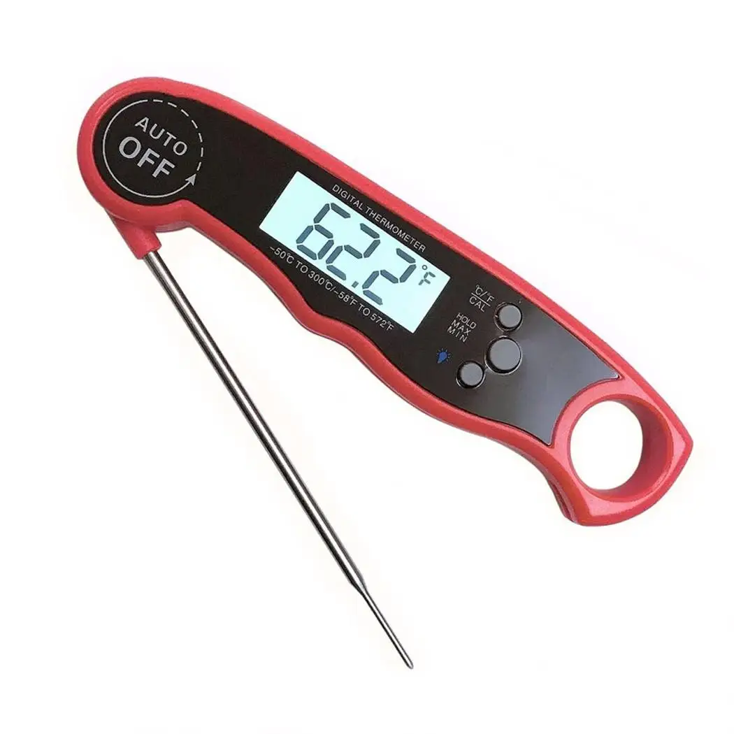0 Stainless Cooking 3 ABS Thermometer 4s Probe Steel Foldable 1inch Barbecue Read Instant 2F 1C 5mm Food | Дом и сад