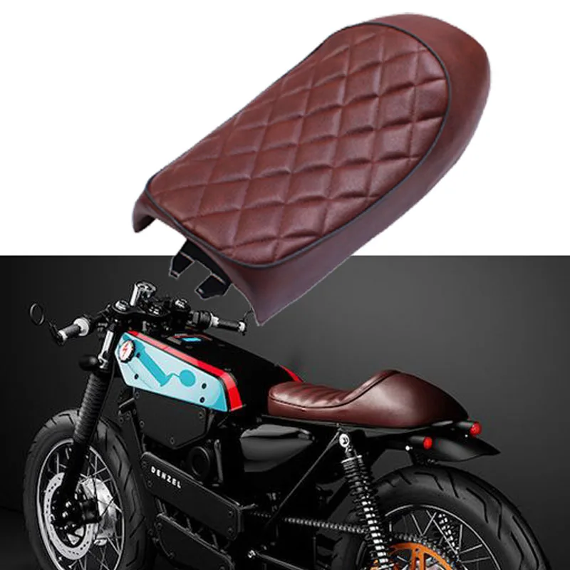 Винтажное седло для мотоцикла кафе Racer бриллиантовая подушка Honda CB CL Yamaha SR XJ Suzuki GS