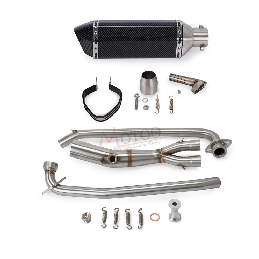 Motorcycle Full Exhaust System Slip On Header Pipe Front Muffler For YAMAHA YP500 TMAX 500 T-MAX TMAX500 2001-2007 | Автомобили и