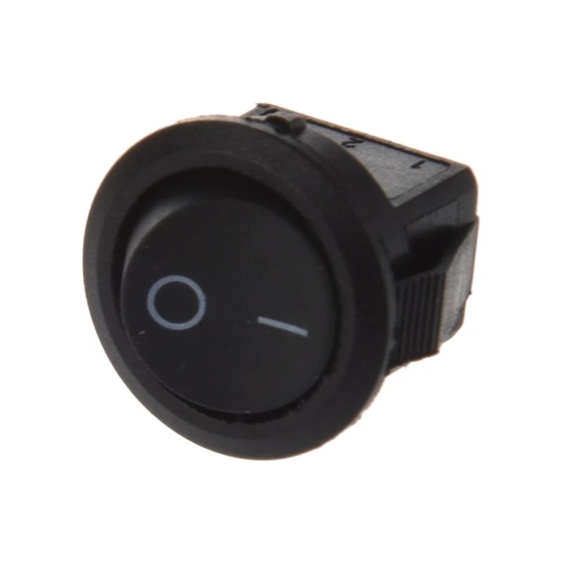 Лодка кулисный переключатель 10pcsx AC 3A/250V 6A/125V ВКЛ-ВЫКЛ I/O SPST 2 кнопки Pin в Круглый