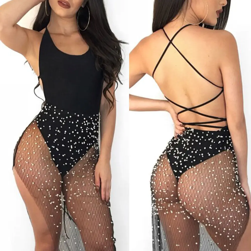 2018 Бандажное Сексуальное Женское цельное монокини купальник пляжная одежда