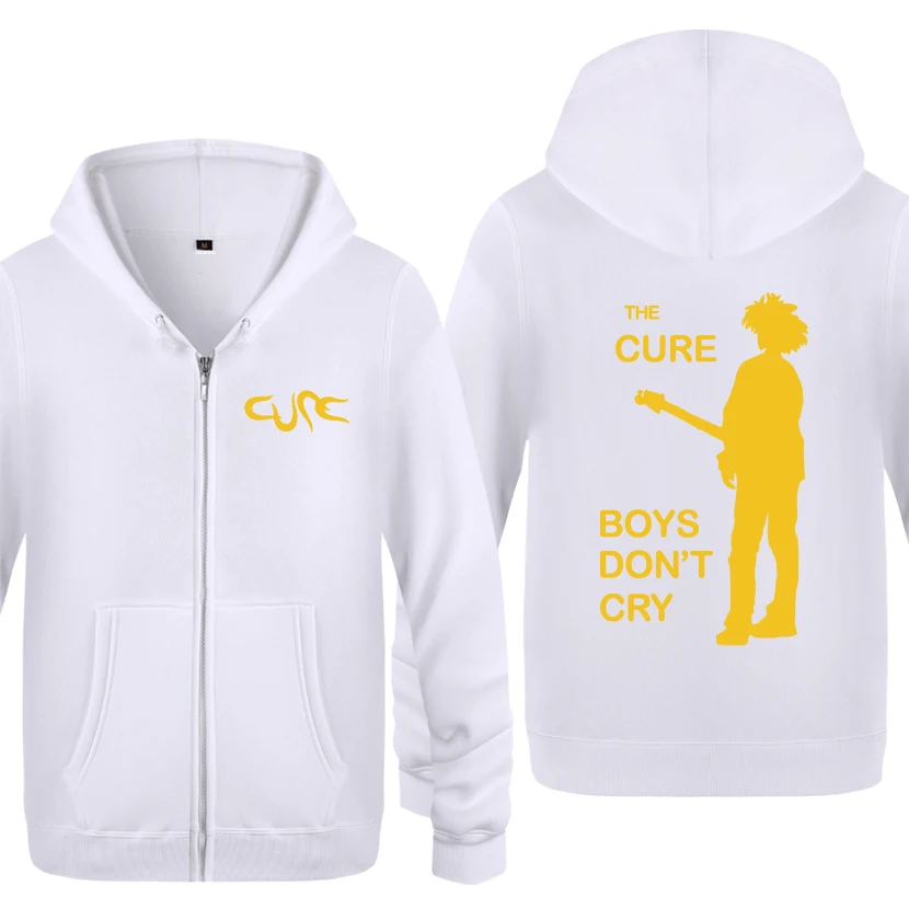 Мужские флисовые толстовки на молнии с капюшоном Don't CRY-The Cure 2018 | Мужская одежда