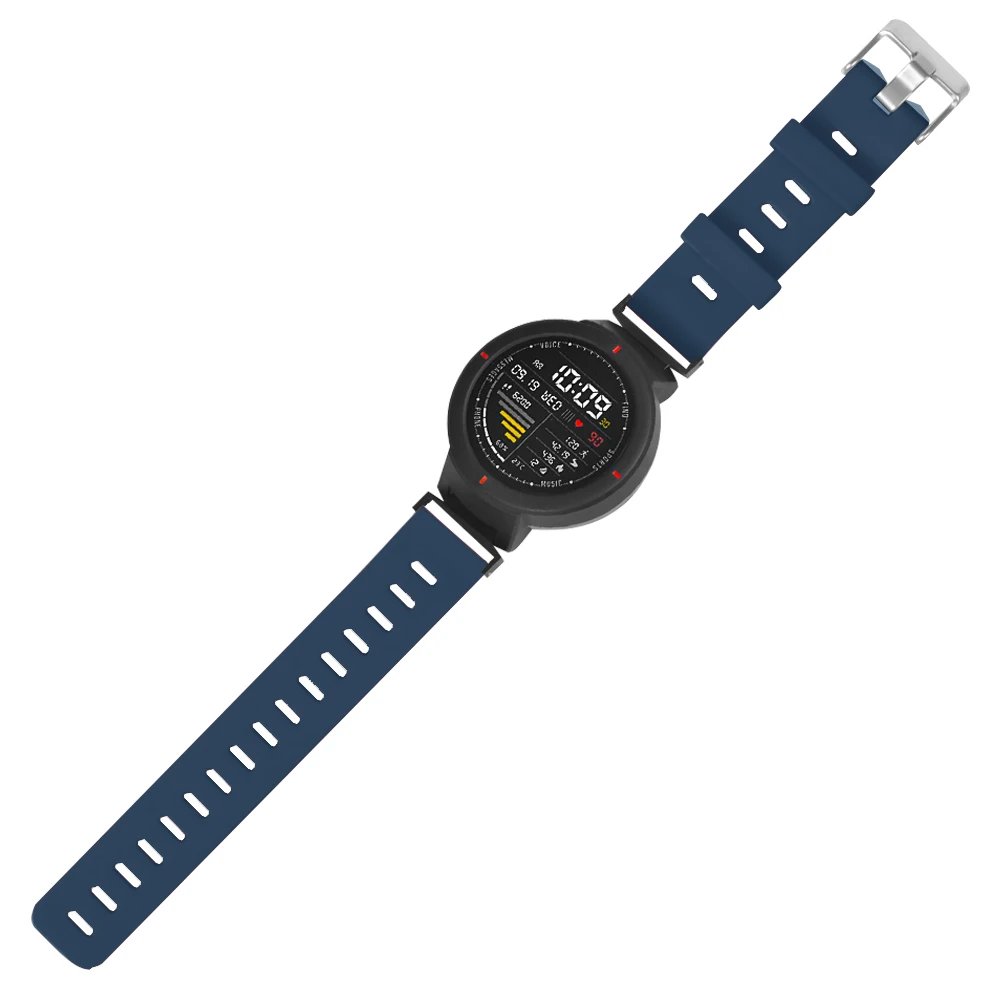 Силиконовый ремешок для Amazfit Verge 3 замена мужской t спортивный черный белый