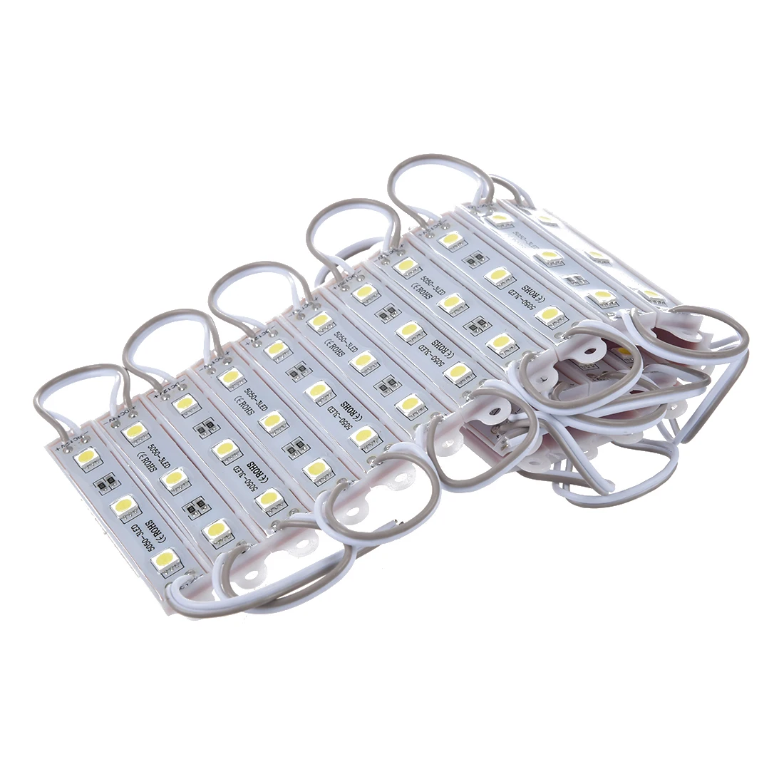 20pcs 5050 SMD 3-LED Module DC12V White Waterproof Modules Backlighting advertisement Energy Saving with back self-adhesive tape | Лампы и