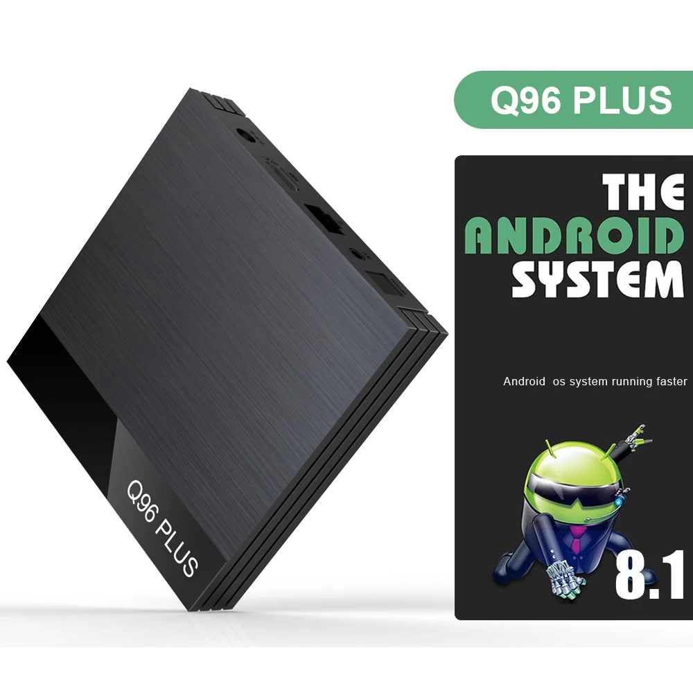 ТВ-приставка docooler Q96 PLUS Android 8 1 RK3328 4K телеприставка BT4 4 ГБ 32 Miracast DLNA Wi-Fi медиаплеер с