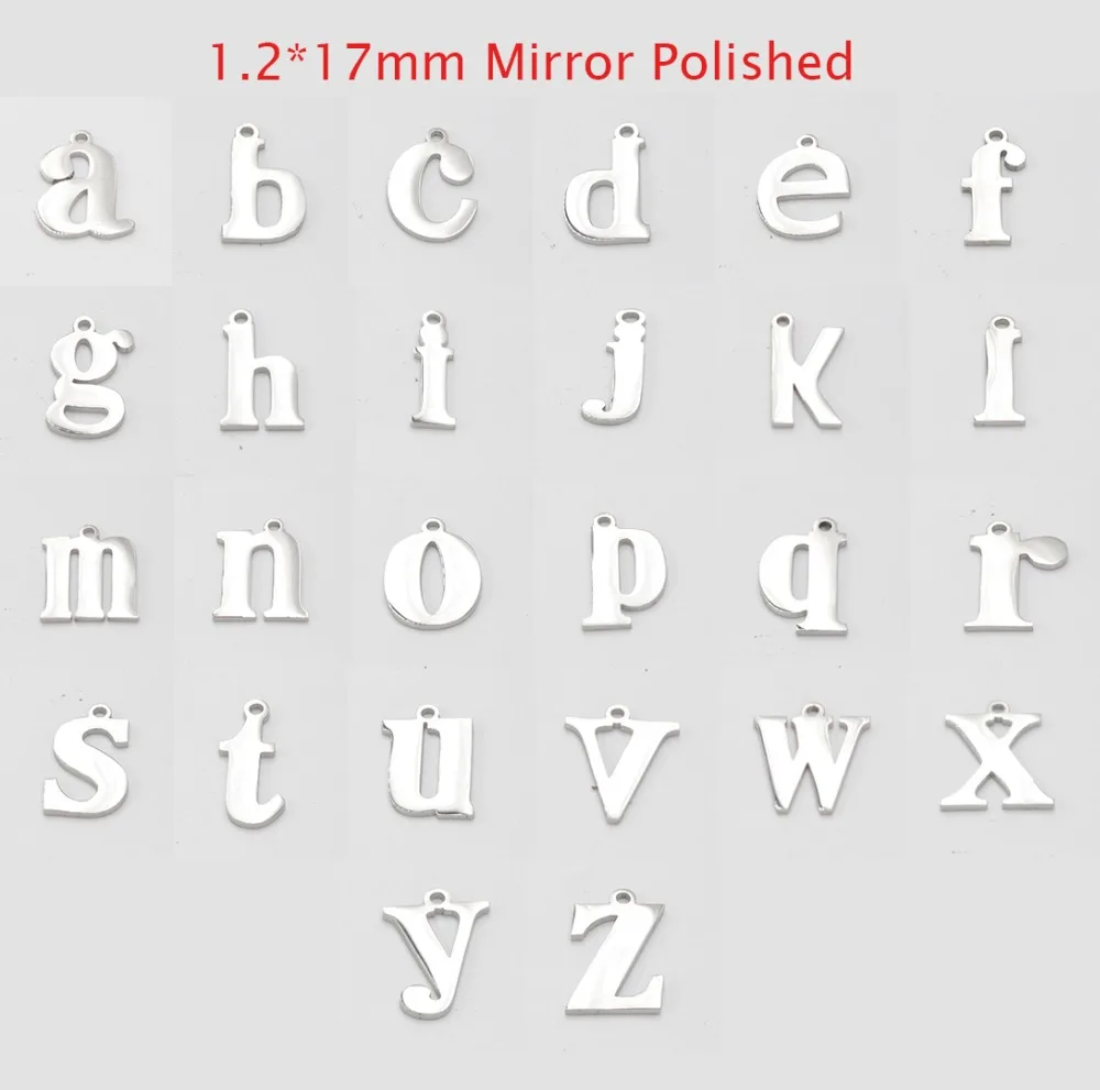 Fnixtar зеркальная полировка из нержавеющей стали A Z инициалы Алфавит Шарм DIY буквы