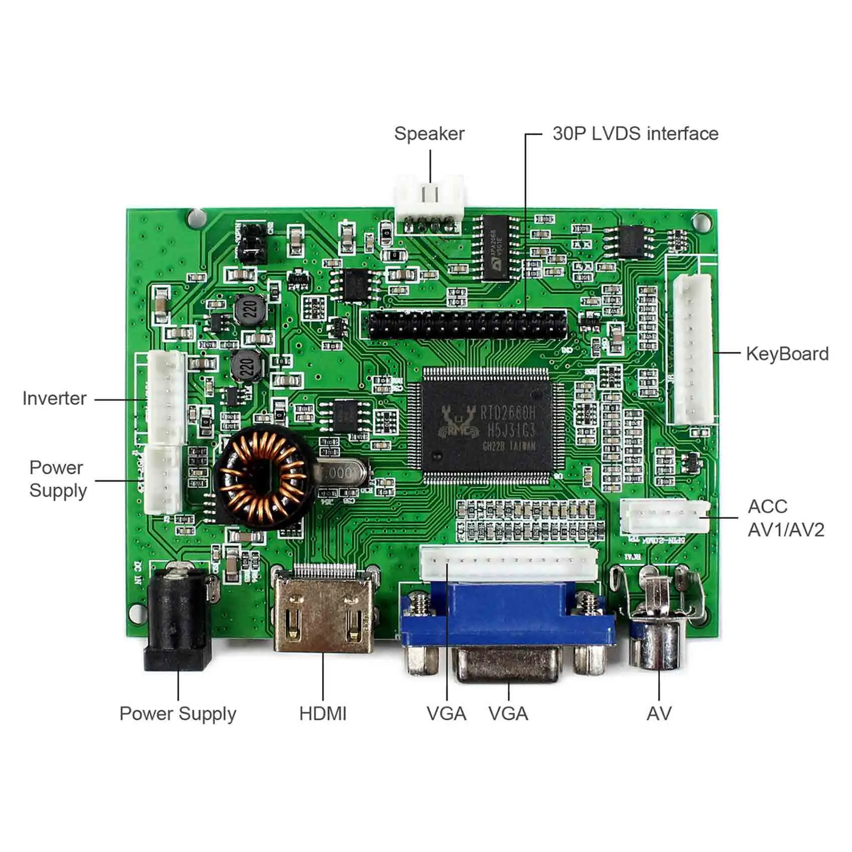 HD MI VGA 2AV ЖК дисплей Драйвер доска работа для 12 1 дюймов 1024x768HT12X12 100 HT12X21 230 LP121X05 LTN121XF