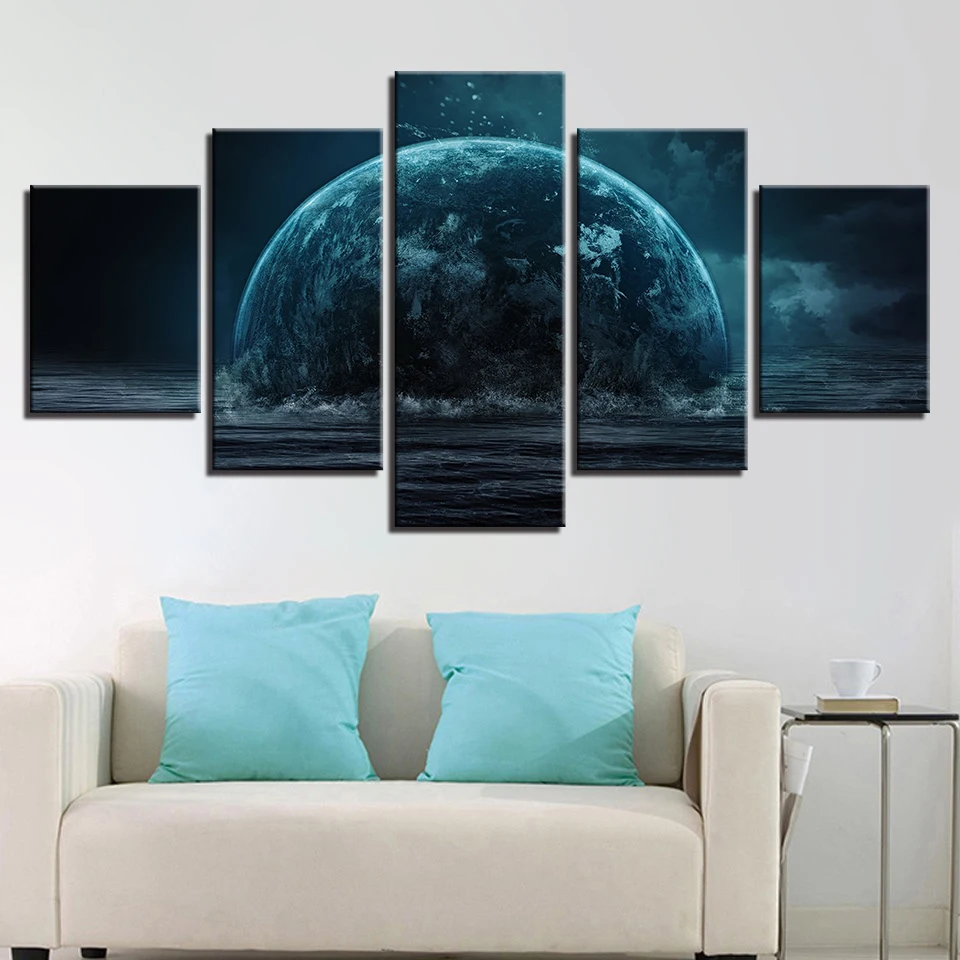 Настенные художественные картины рамка декор для ресторана 5 шт. абстрактная