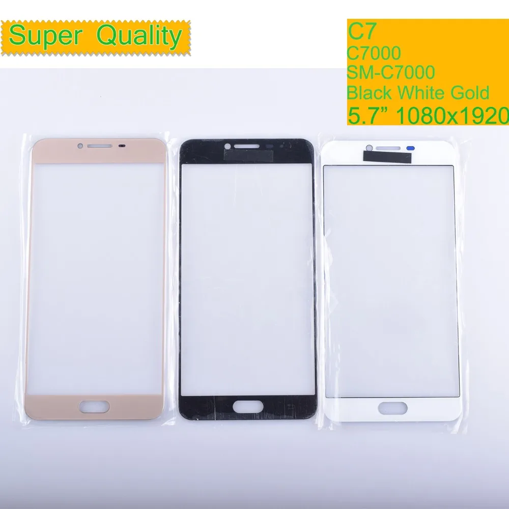 10 шт./партия C7 для Samsung Galaxy C7 C7000 сенсорный экран передняя стеклянная панель сенсорный ЖК Внешний стеклянный объектив