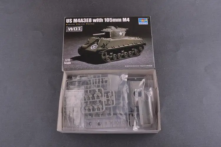 Trumpeter 1/72 07168 США M4A3E8 с 105 мм M4 Танк набор моделей военной сборки|Наборы для сборки