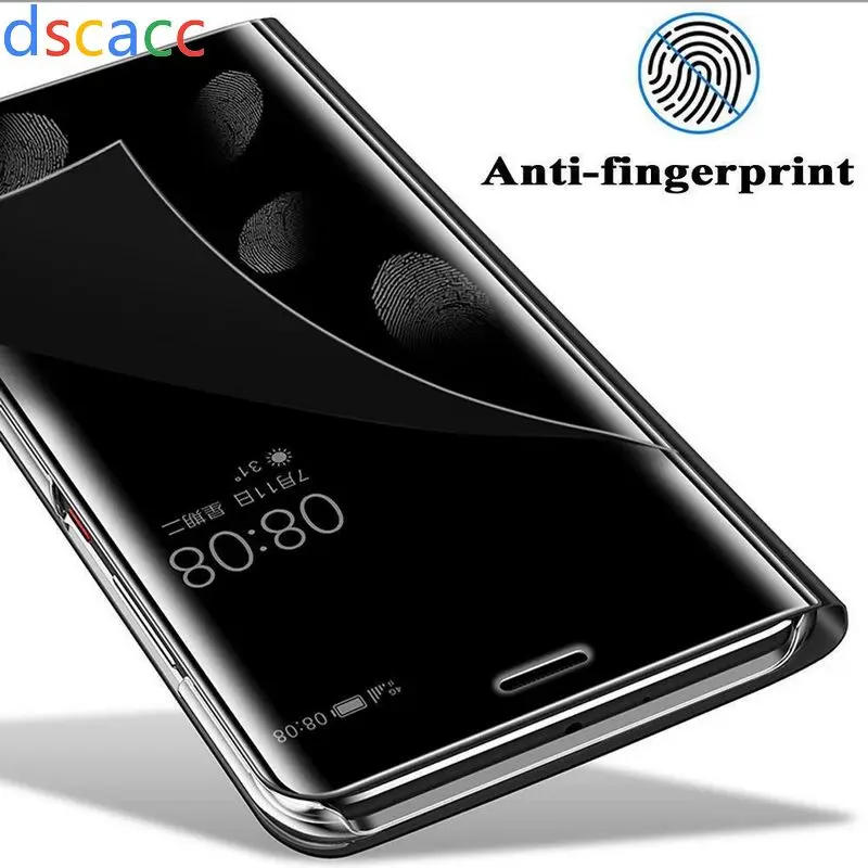 Зеркальный кожаный чехол-книжка Dscacc для Huawei P9 P10 Plus P20 pro Mate 20pro 8 10 9 10Pro 20 X Honor lite |