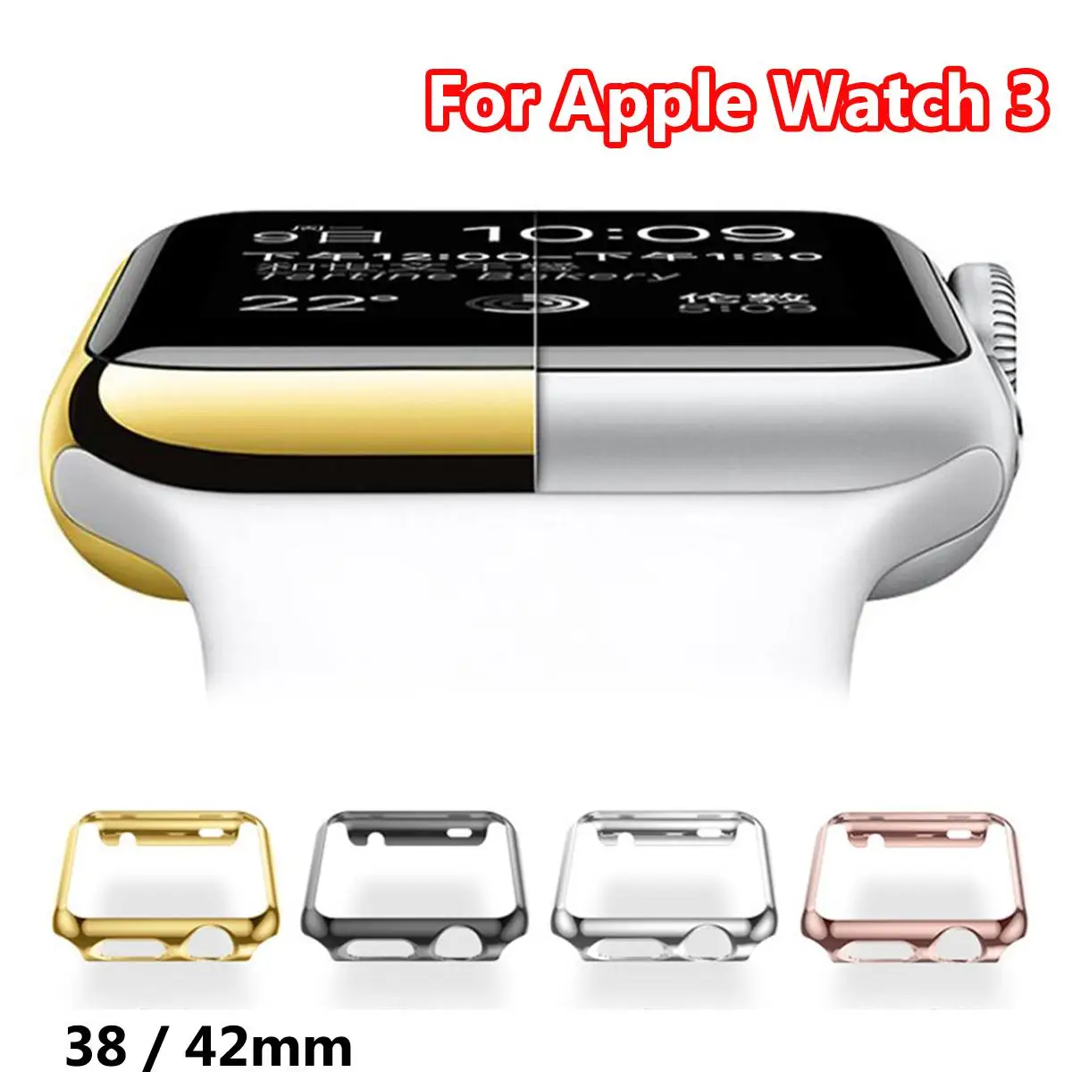 Полный Чехол для iWatch из закаленного стекла защита экрана изогнутая Защитная