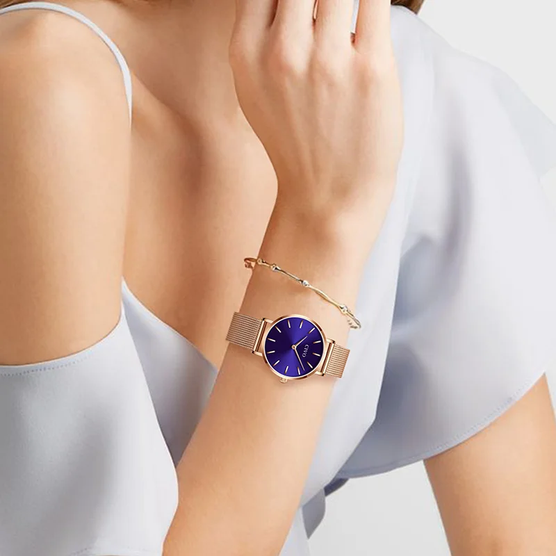 CIVO повседневные водонепроницаемые аналоговые кварцевые часы для женщин модные