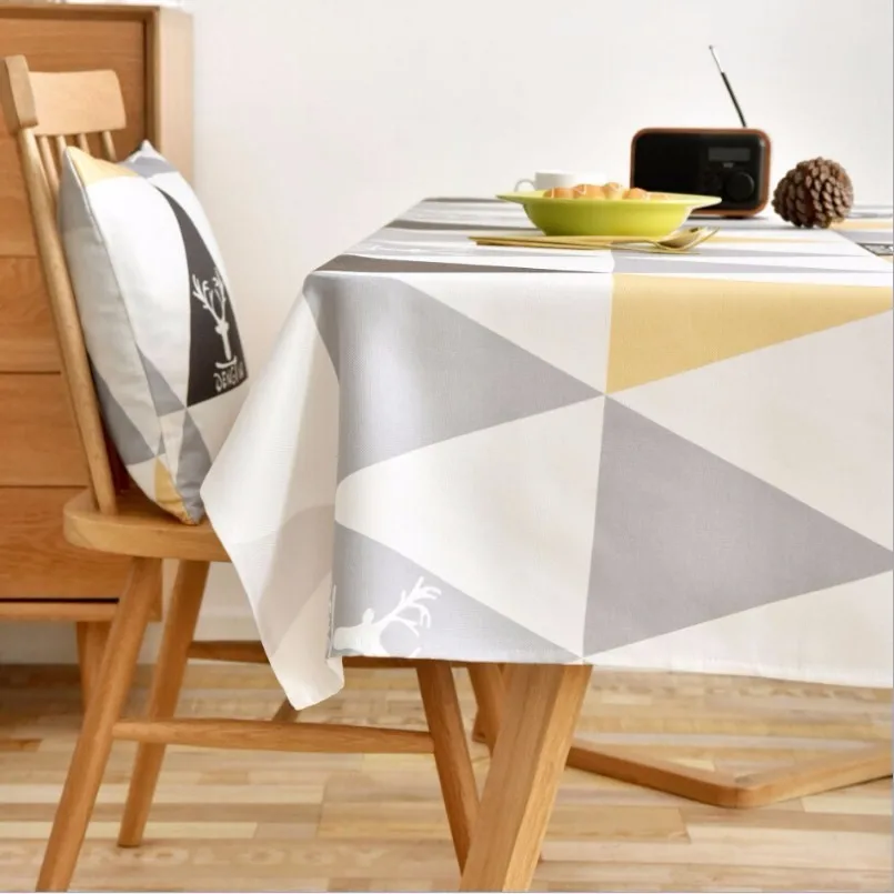 Новая скатерть Водонепроницаемая треугольная геометрическая прямоугольная с