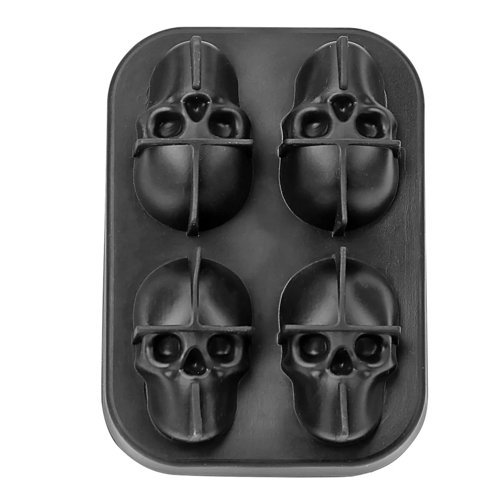 

Ice Cube Maker Silicone Mold Skull Shape Whiskey Wine Cocktail Ice Cream Chocolate Mould DIY Tool