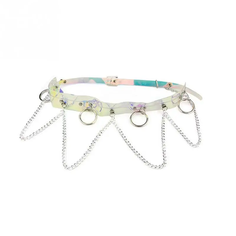 Новинка женский пояс панк стиль модный цветной искусственная кожа металлическая