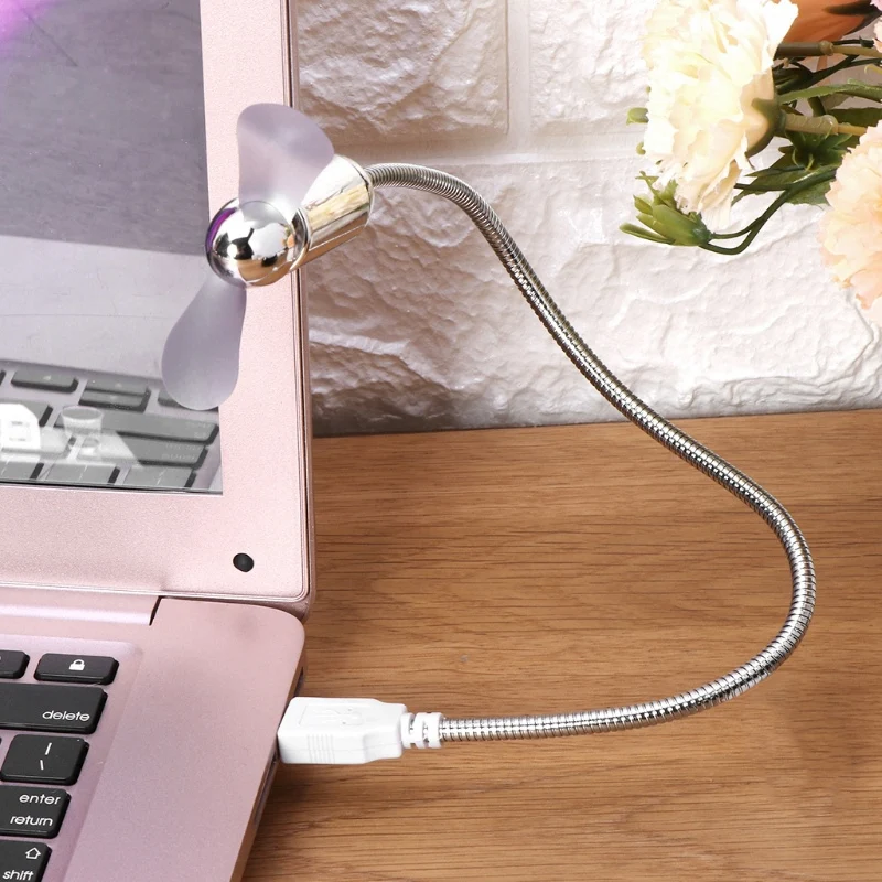 Мини USB вентилятор гибкий Охлаждающий с переключателем для ноутбука компьютера