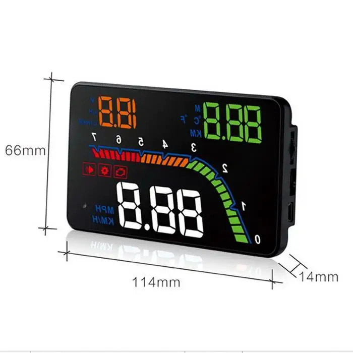 T100 4 дюйма OBD HUD Автомобильный дисплей лобовое стекло проектор бортовой компьютер