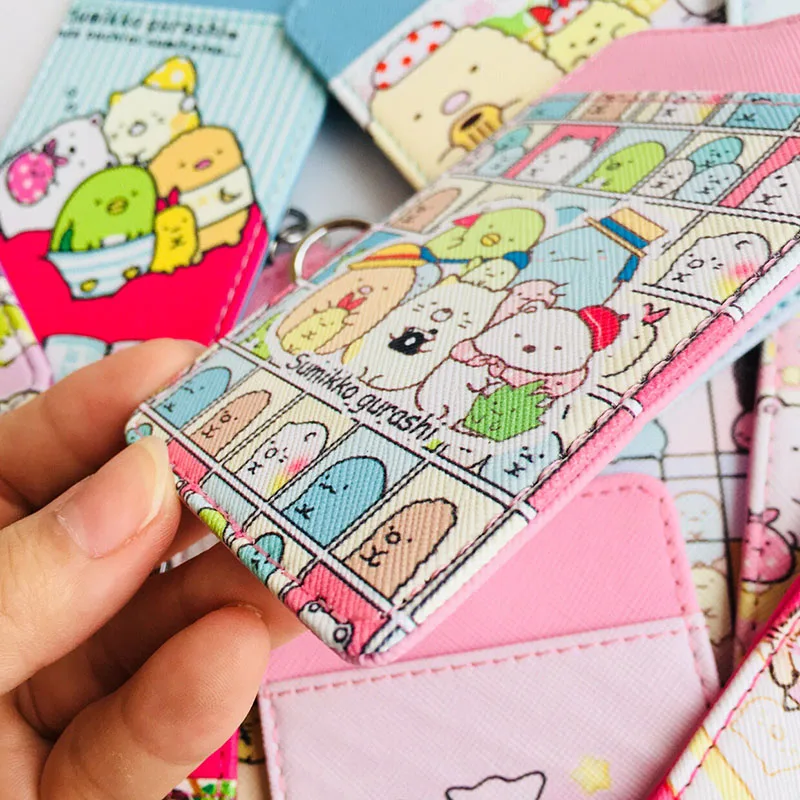 IVYYE 1 шт. Sumikko gurashi аниме плюшевый держатель для карт PU мультфильм Кредитные ID Сумки монета автобус карты кошелек малыш девочки подарки