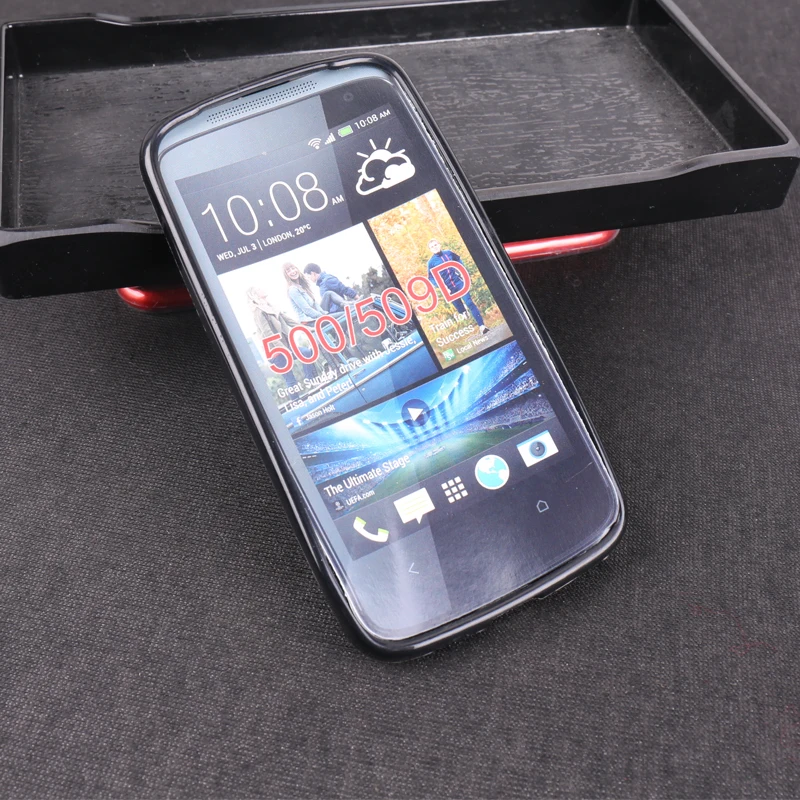 Мягкий Нескользящий гелевый Чехол из ТПУ для htc Desire 500 5088 506e 5060 4 3 дюйма резиновый
