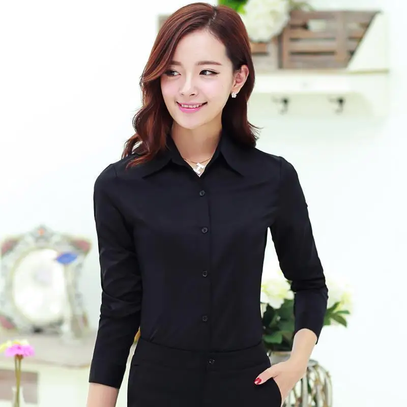 Осень-зима Костюмы Лето 2018 топы и блузы Camicia Donna женщины плюс Размеры Slim Fit Офис с