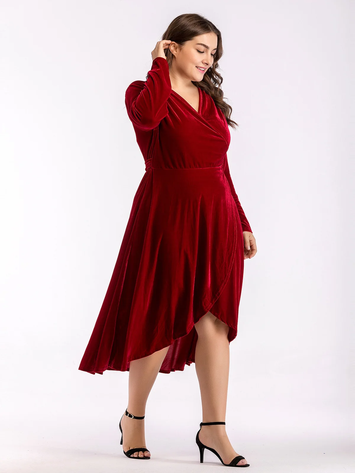 Повседневные красные осенние платья Новое поступление 2018 женское элегантное