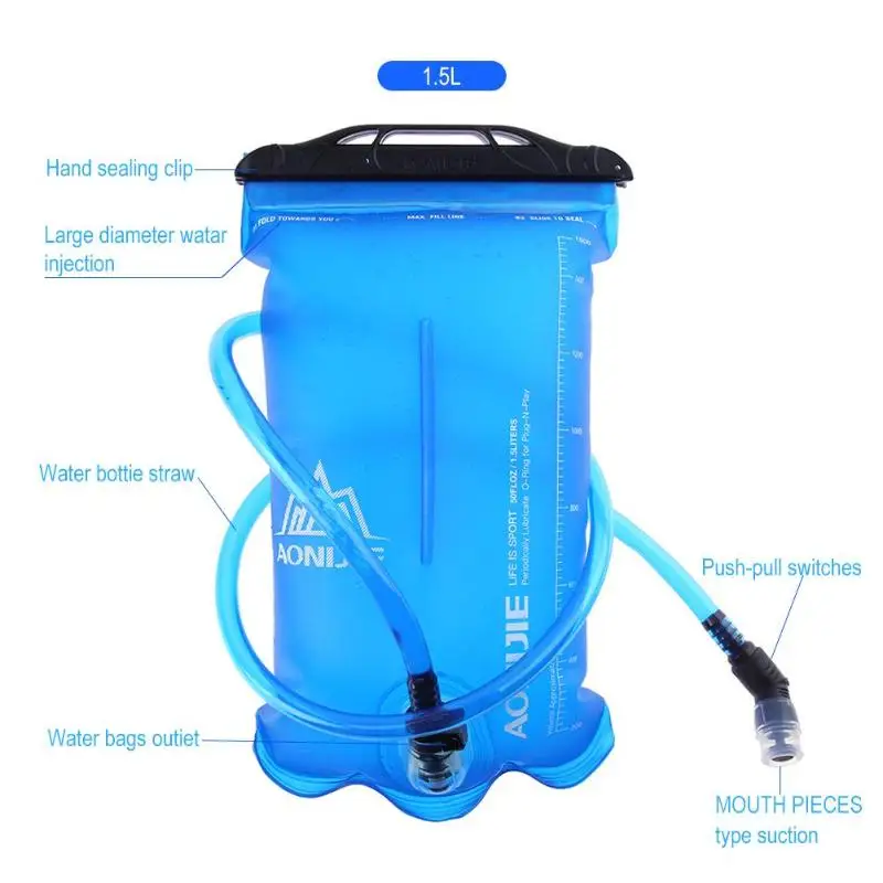 1.5L/2L/3L наружная складная сумка для воды из ТПУ кемпинга пешего туризма велоспорта