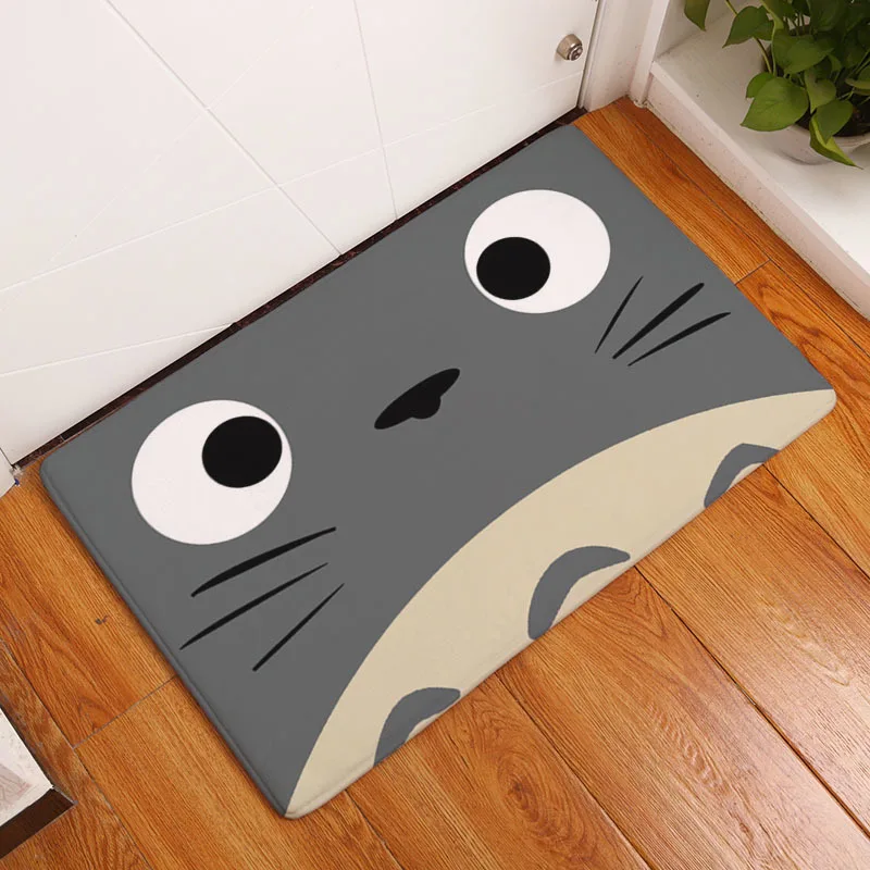 

Welcome Waterproof Door Mat Cartoon Cute Totoro Kitchen Rugs Bedroom Carpets Decorative Stair Mats Home Decor Crafts