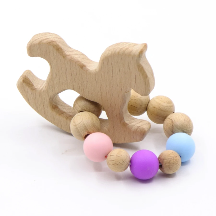 Буковый детский браслет ювелирные изделия в форме животного Детские Силиконовые