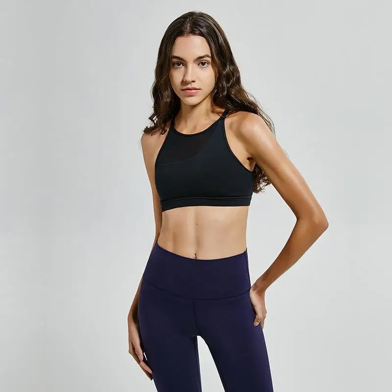 

LU-55 Sexy Women Sports Bra Shirts Yoga Gym Vest Shakeproof Adjustable Strap Bra Push Up Fitness Tops Sexy Underwear Lady Tops