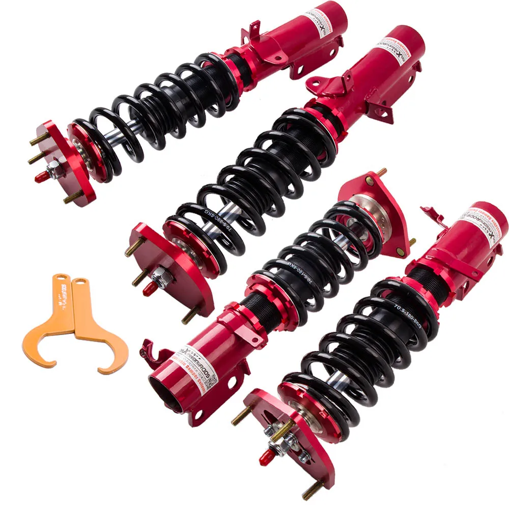 Front Rear Coilovers Kit for Toyota Corolla AE100 AE101 AE111 Full Adj Shock Absorber Spring Dampering Top Mount Camber Plate | Автомобили