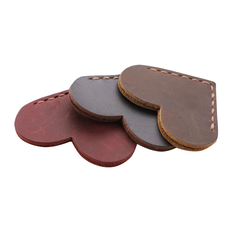 

Heart-shaped Bookmark Full Grain Leather bookmarks Vintage Leather Bookmarks Mini Corner Page Marker for Reader
