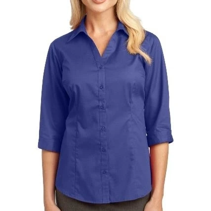 Port Authority L6290 женская блузка 3 by 4-Sleeve Mediterranean Blue-Extra Large |