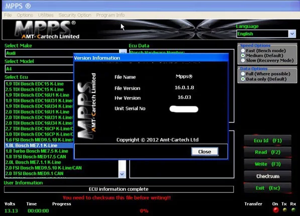 Новинка чип MPPS V16 ECU для EDC15 EDC16 EDC17 Inkl CHECKSUM пересчет чековой суммы чтение/запись