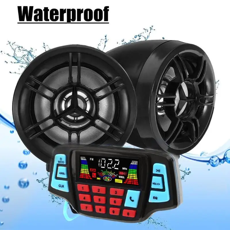 Bluetooth колонки для мотоцикла водонепроницаемая музыкальная система с поддержкой