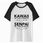 Футболка senpai в стиле Харадзюку, смешная уличная одежда в стиле хип-хоп, PF4693