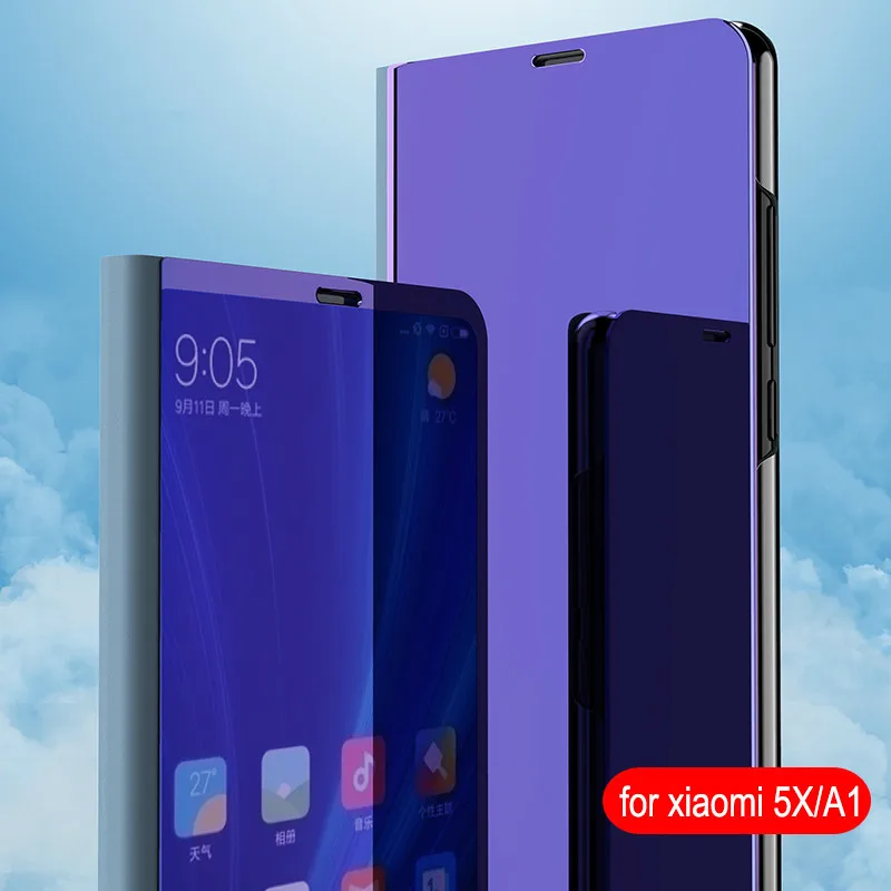 Luxury Flip Stand Touch funda For Xiaomi Mi A1 5X case Leather Clear Smart View 360 Phone Cases for Xiao Mia1 Mi5X Case | Мобильные