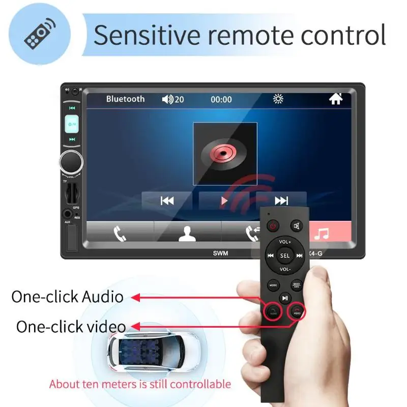SWM X4G 7 дюймов 2 Din Bluetooth стерео MP5 плеер GPS навигация головное устройство приемник FM