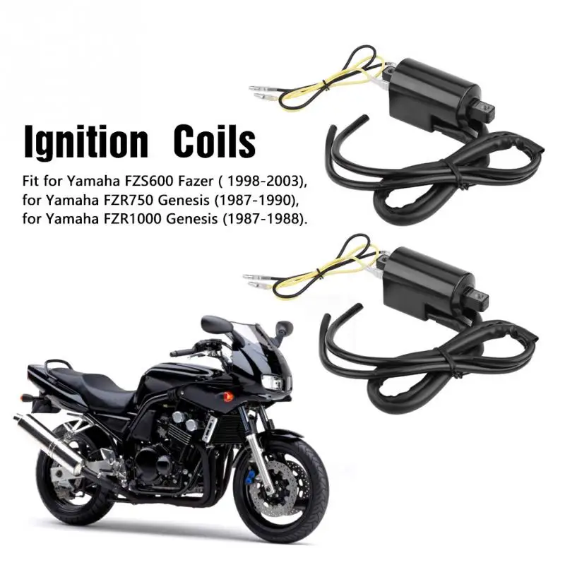 2 шт. вспомогательное зажигание катушки мотоцикла для Yamaha FZS600 Fazer 1998 2003 FZR750 Genesis 1987