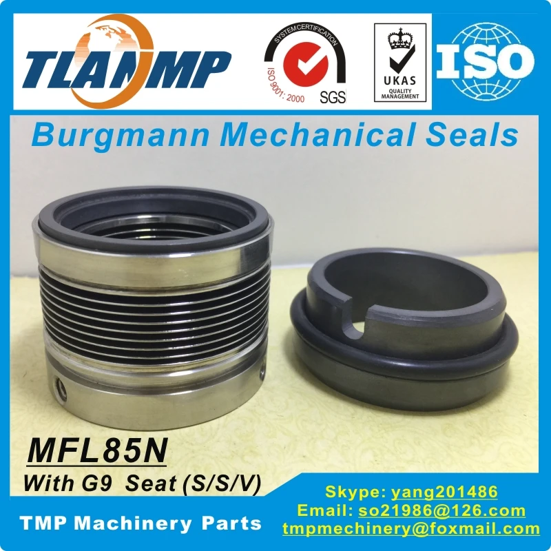 

MFL85N-70 Burgmann Mechanical Seals (Material:SiC-SiC-Vit) MFL85N/70-G9 high temperature Metal bellow Seals (Shaft Size:70mm)