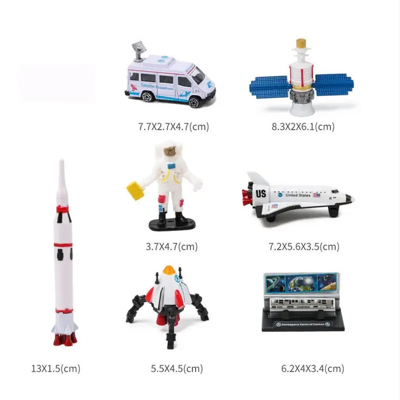 7 шт. космический корабль игровой набор брелок для автомобильных ключей запуск