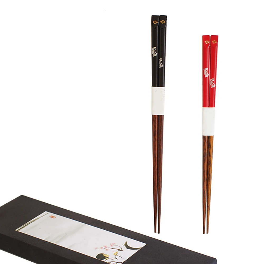 2 Pair Non Slip Couple Japanese Nature Utensil Gift Box Kitchen Home Chopsticks Set Ironwood Heat-Resistant Travel Eco Friendly | Дом и сад